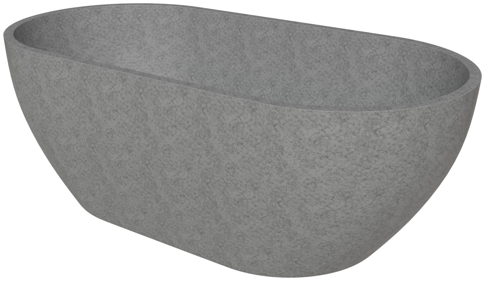 ALFI ABCO59TUB 59" Solid Concrete Oval Freestanding Bathtub