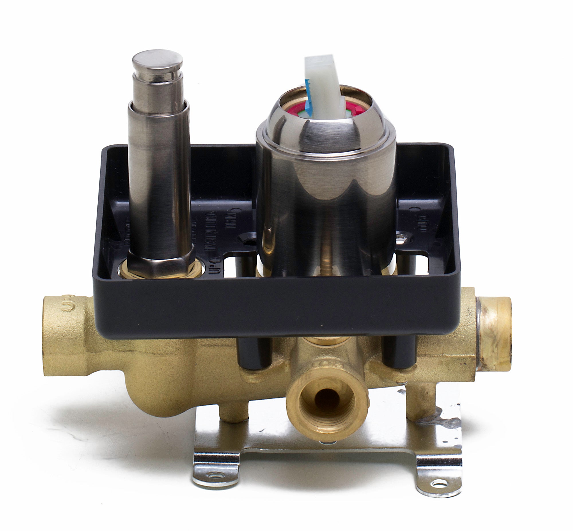 ALFI AB3101-BN Brushed Nickel Shower Valve Mixer with Rounded Lever Handle and Diverter