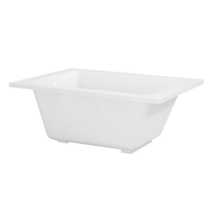 Kingston Brass VTPN483219T 48" Acrylic Rectangular Drop-In Tub with Anti-Skid Surface, Glossy White