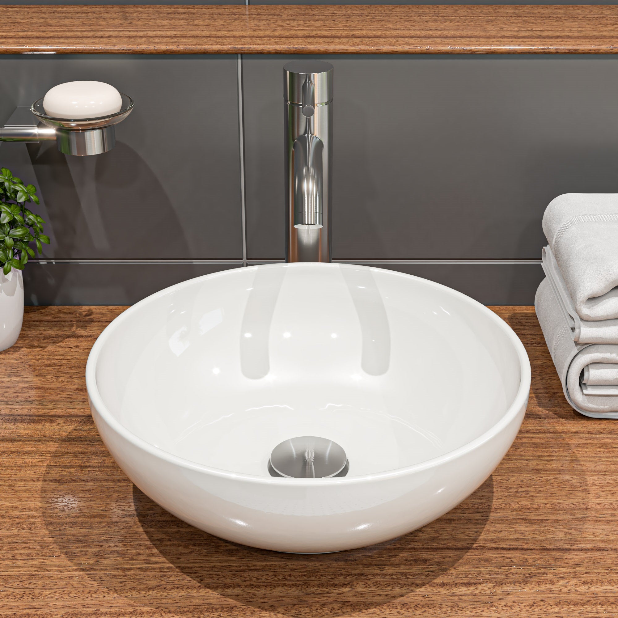 ALFI AB1023-BN Tall Brushed Nickel Single Lever Bathroom Faucet