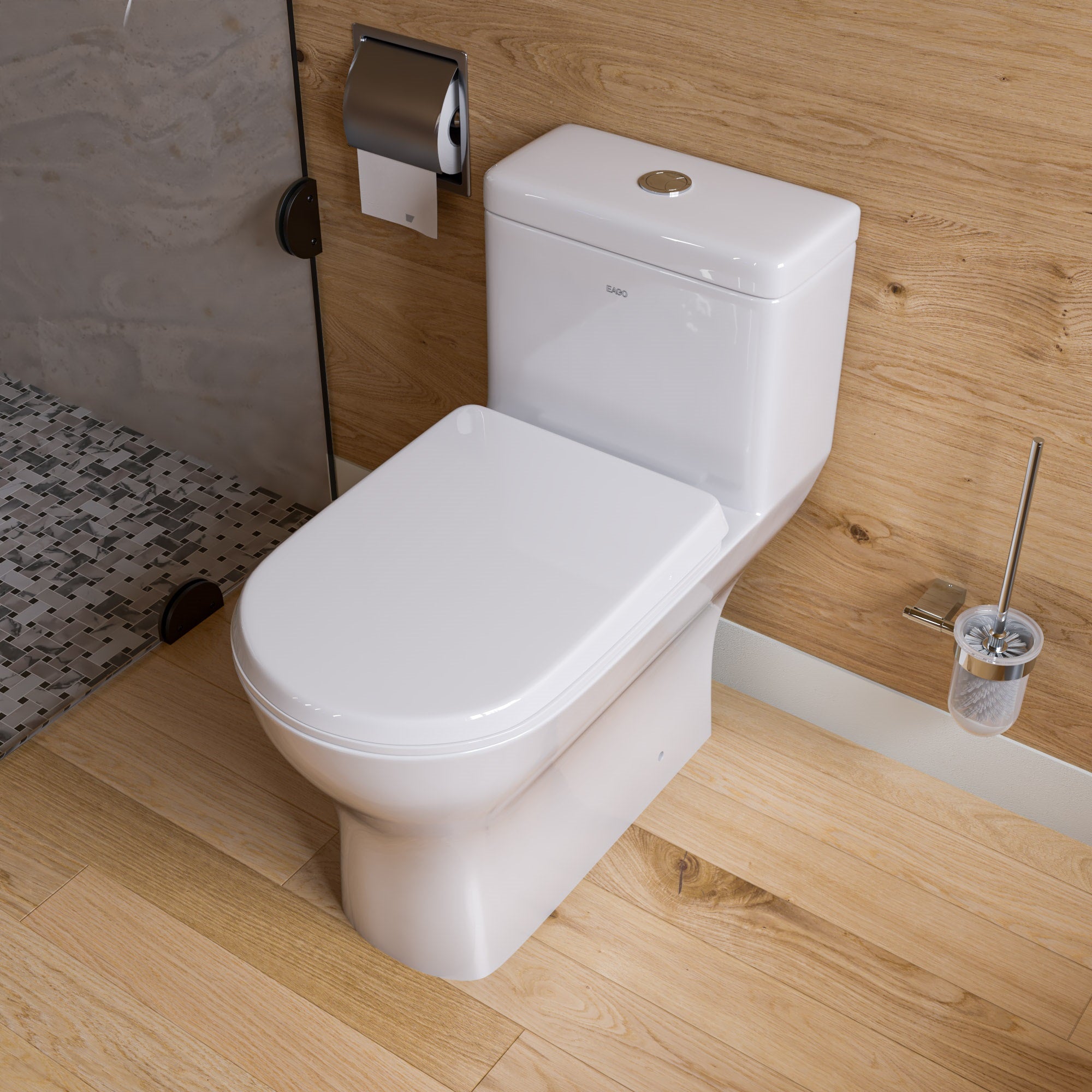 EAGO TB353 DUAL FLUSH ONE PIECE ECO-FRIENDLY HIGH EFFICIENCY LOW FLUSH CERAMIC TOILET