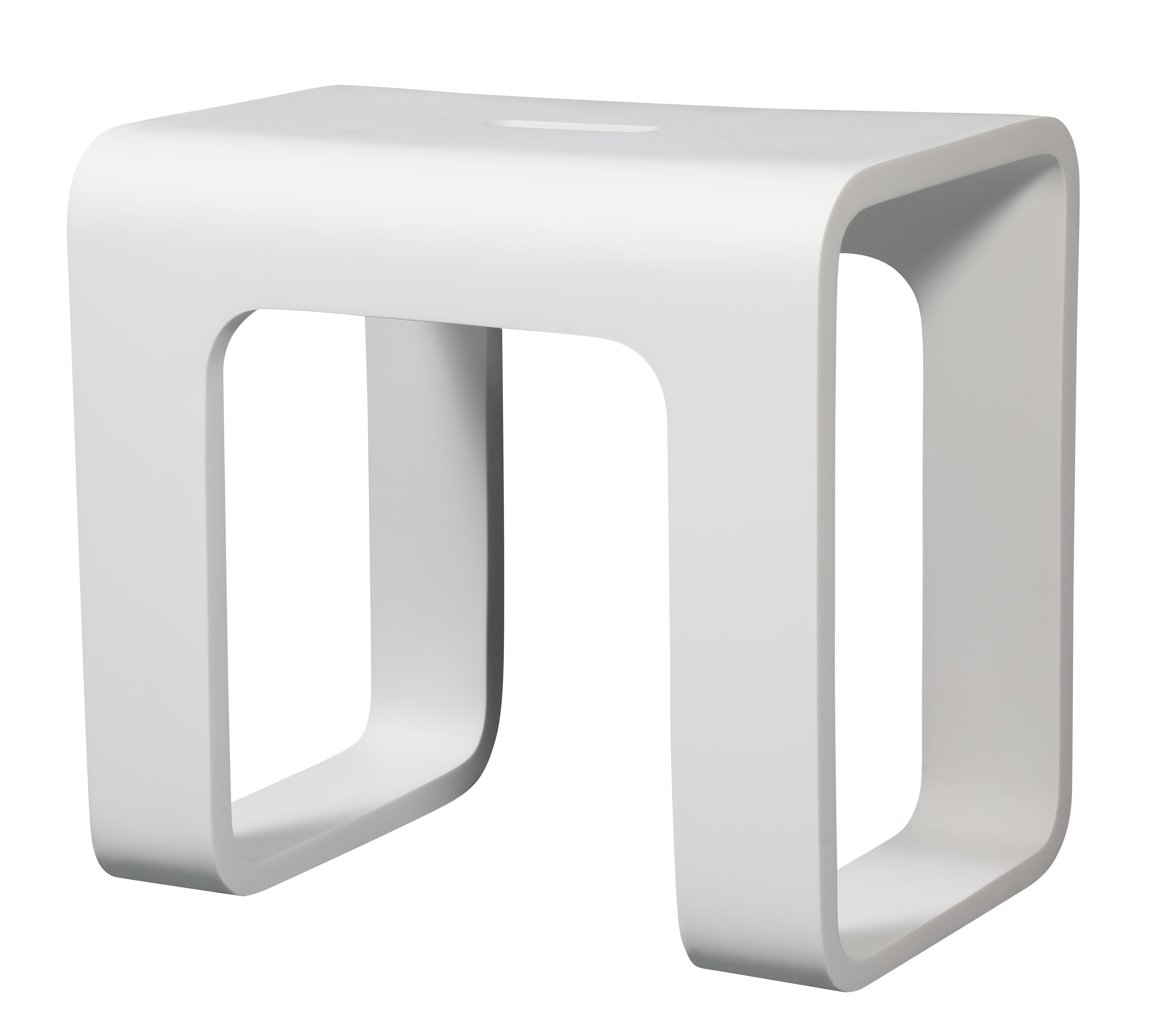 ALFI ABST99 White Matte Solid Surface Resin Bathroom / Shower Stool