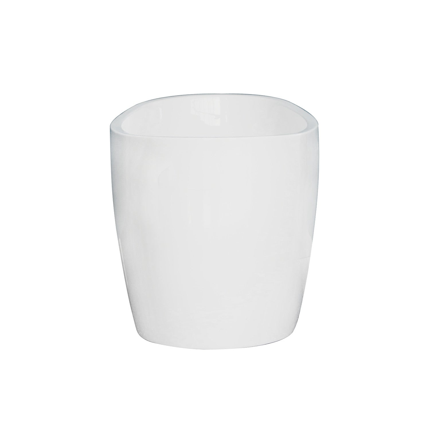 Kingston Brass VTRS482627 48" Acrylic Oval Single Slipper Freestanding Tub with Drain, Glossy White
