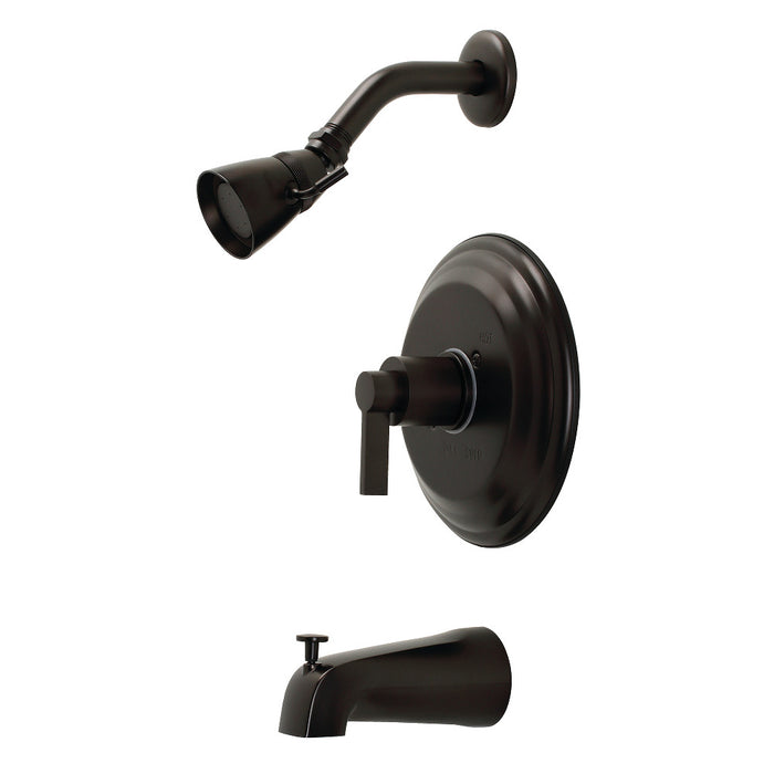 Kingston Brass KB3635NDL NuvoFusion Single-Handle Pressure Balanced Tub and Shower Faucet, Oil Rubbed Bronze