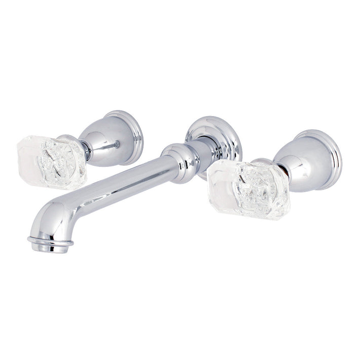 Kingston Brass KS7021KRL Krystal Onyx Two-Handle Wall Mount Roman Tub Faucet, Polished Chrome