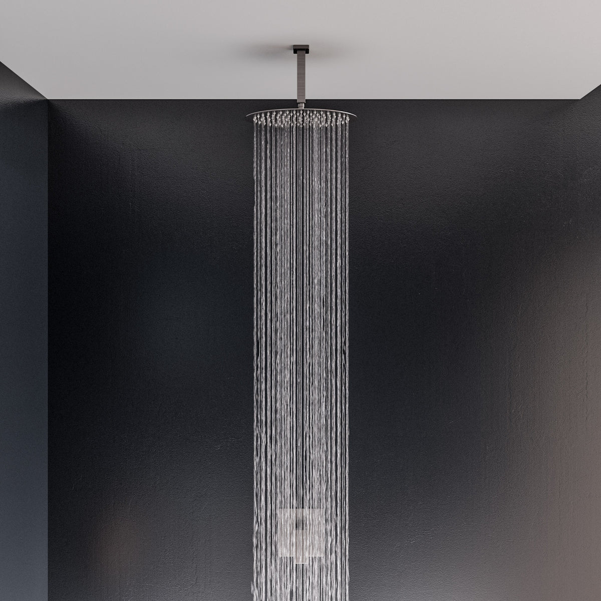 ALFI RAIN128-BSS 12" Oval Brushed Solid Stainless Steel Ultra Thin Rain Shower Head