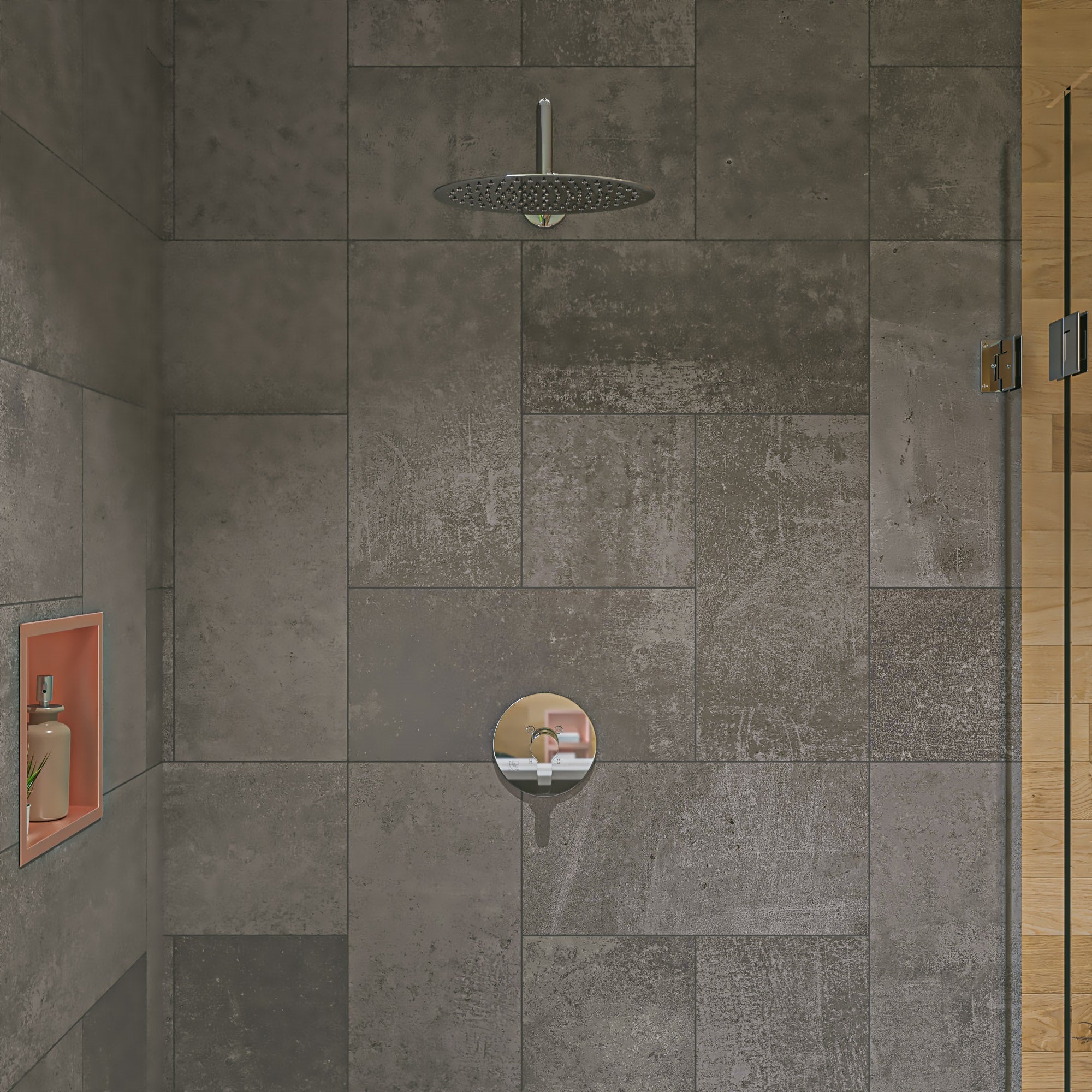 ALFI AB3001-PC Polished Chrome Shower Valve Mixer with Rounded Lever Handle