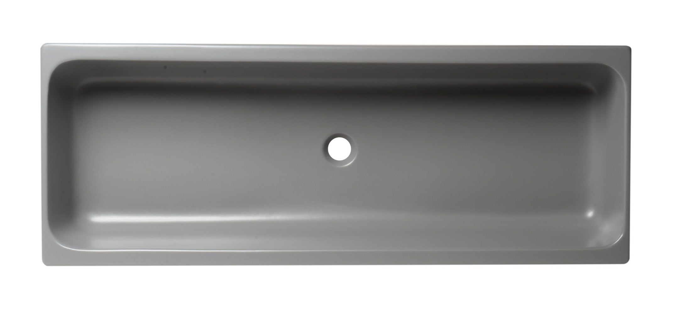 ALFI AB48TRGM 48" Grey Matte Above Mount Fireclay Bathroom Trough Sink