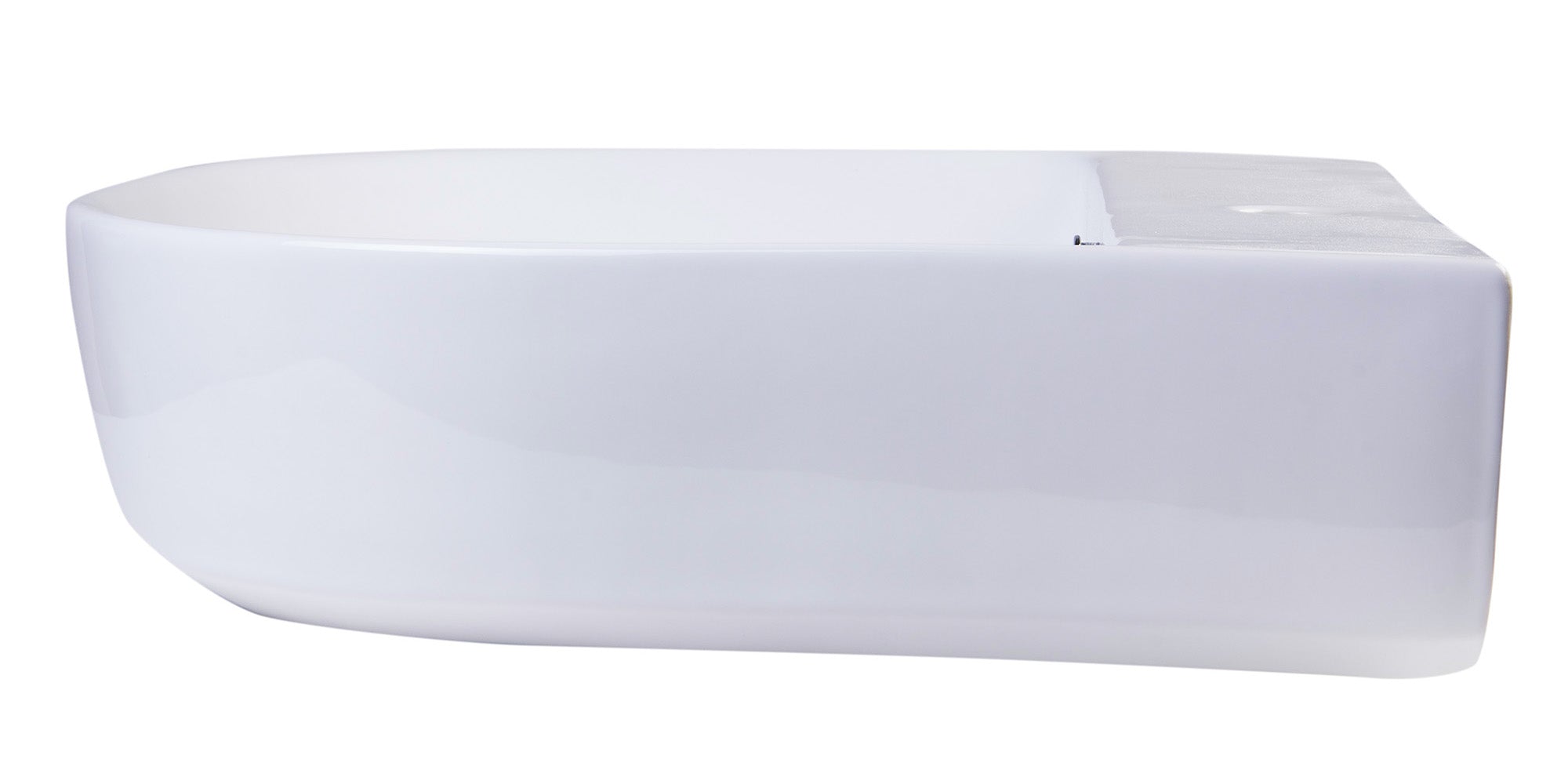ALFI AB110  20" White D-Bowl Porcelain Wall Mounted Bath Sink