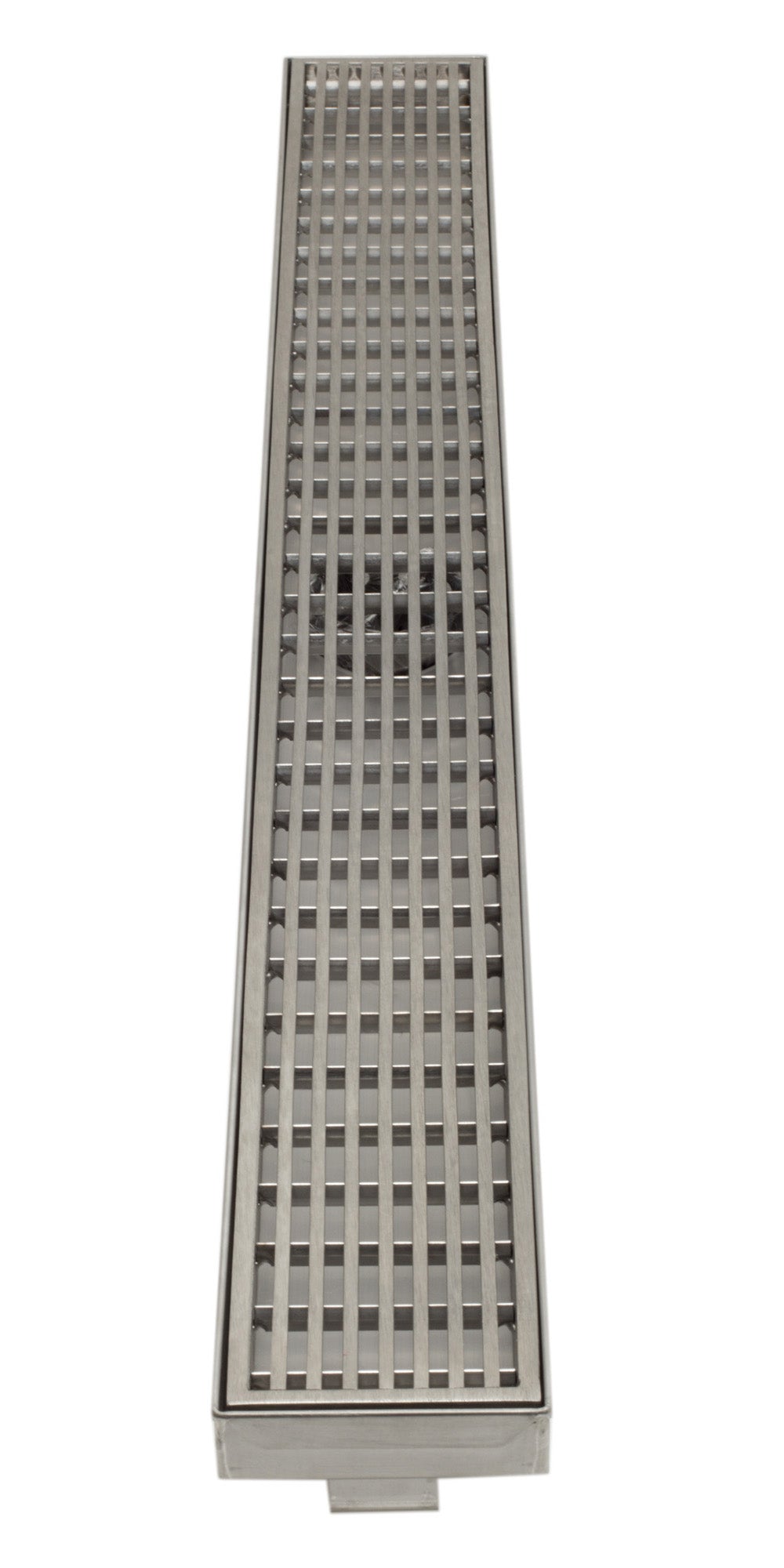 ALFI ABLD32D 32" Modern Stainless Steel Linear Shower Drain with Groove Lines