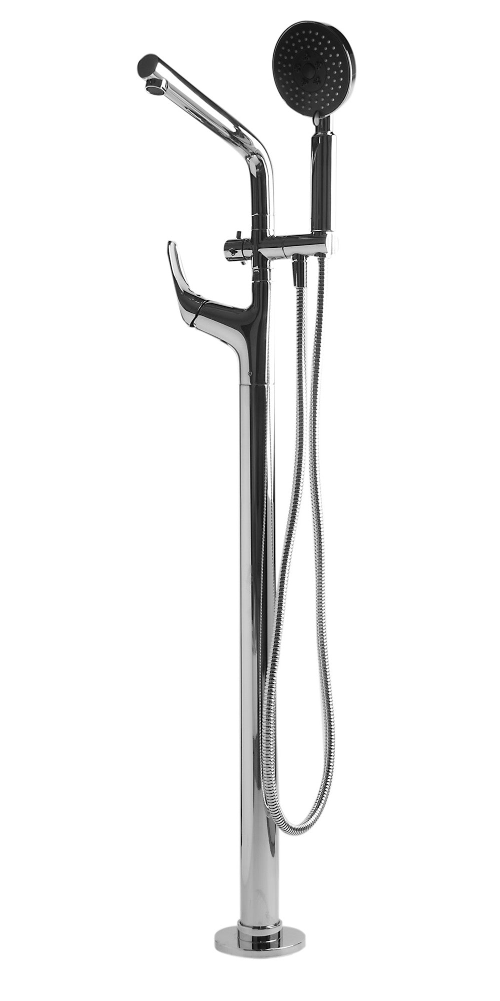 ALFI AB2758-PC Polished Chrome Floor Mounted Tub Filler + Mixer /w additional Hand Held Shower Head
