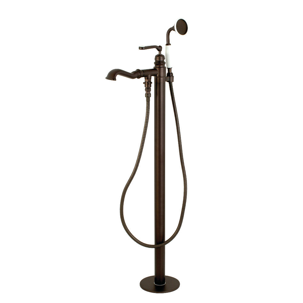 Kingston Brass KS7015RL Royale Freestanding Tub Faucet with Hand Shower, Oil Rubbed Bronze