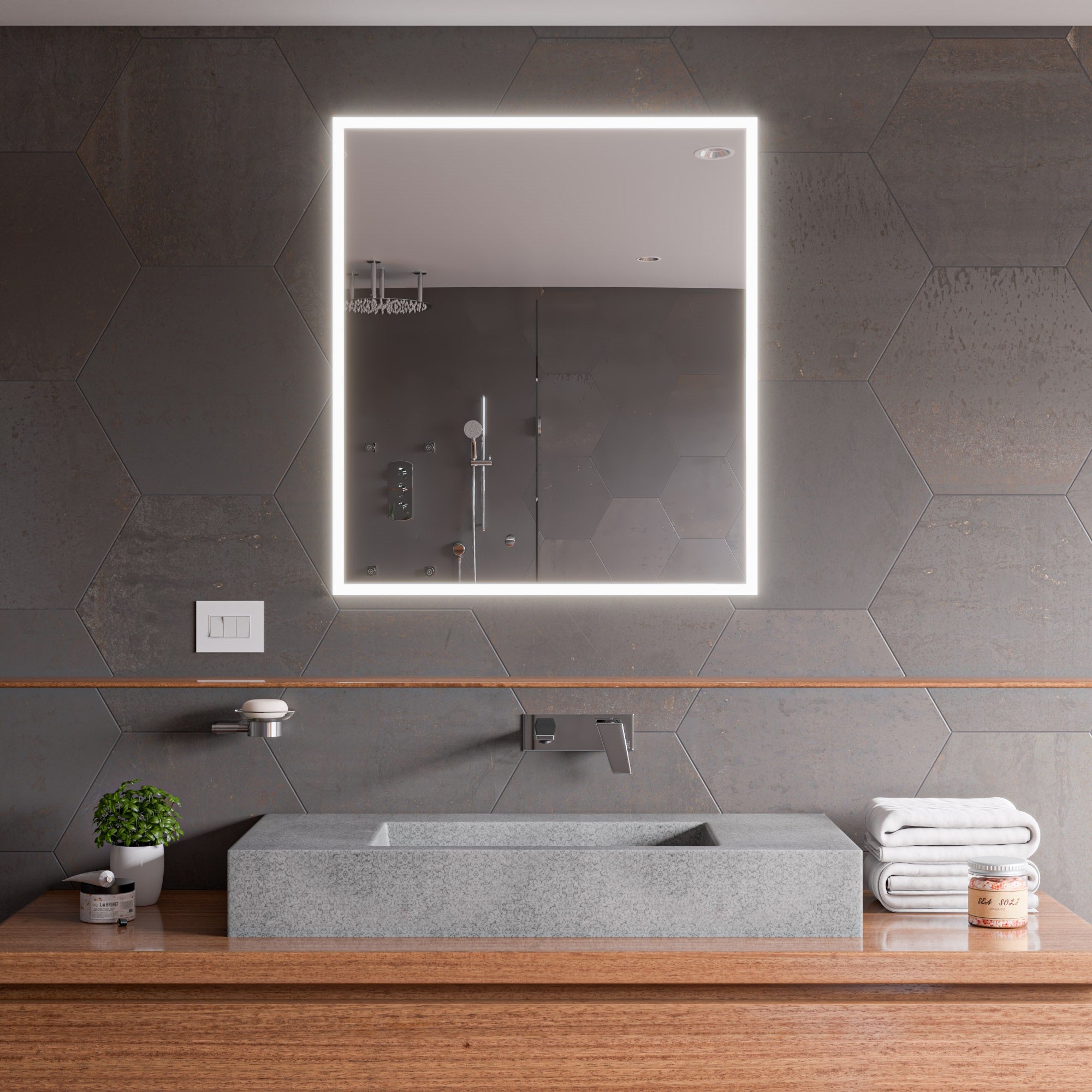 ALFI AB1472-PC Polished Chrome Wall Mounted Bathroom Faucet