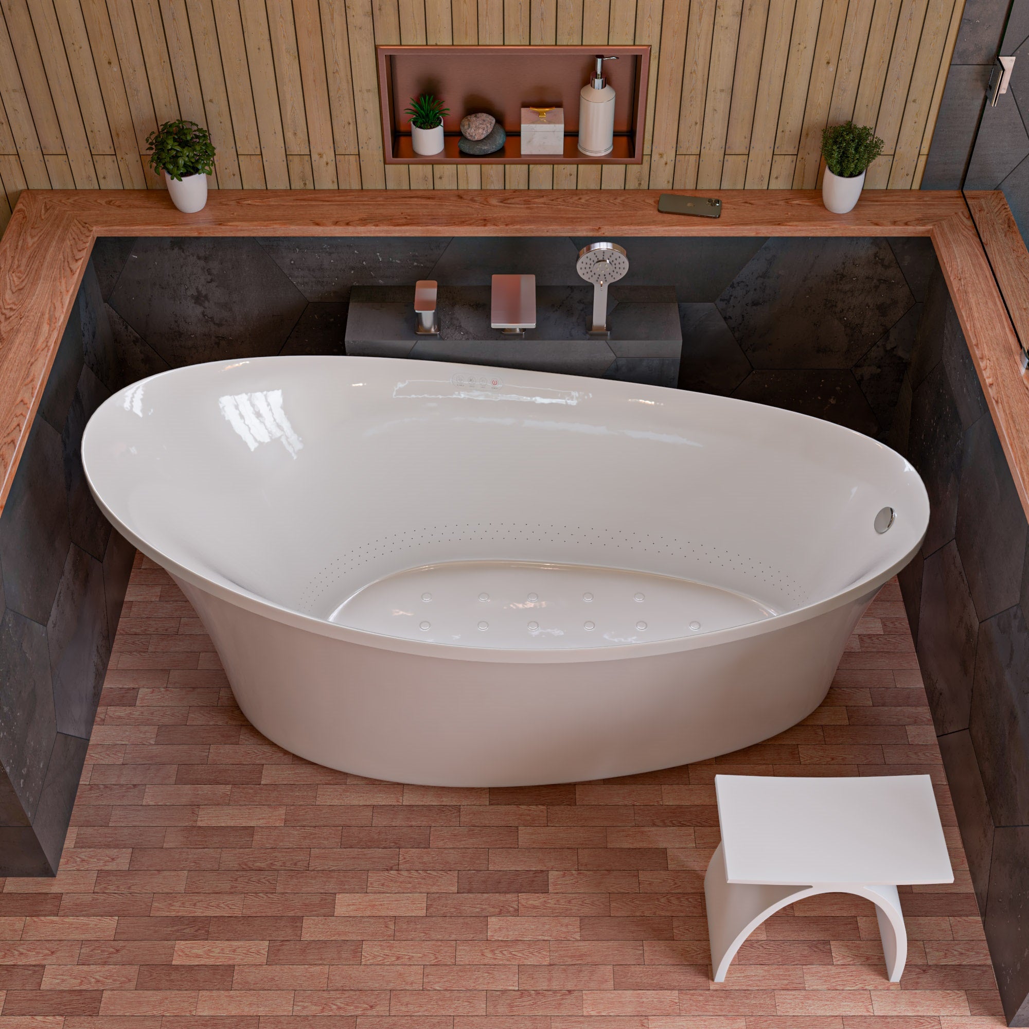 ALFI AB2879-BN Brushed Nickel Deck Mounted Tub Filler with Hand Held Showerhead
