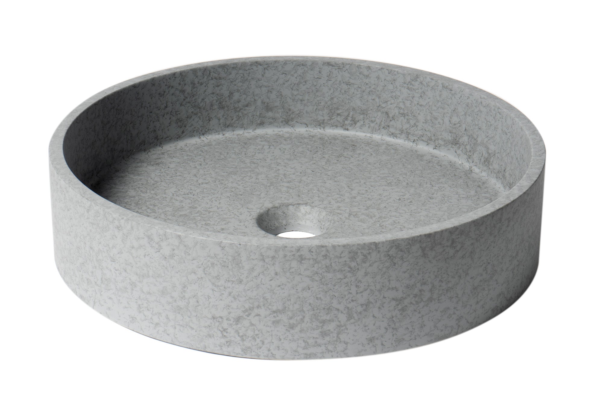 ALFI ABCO17R 17" Round Solid Concrete Gray Matte Above Mount Bathroom Sink