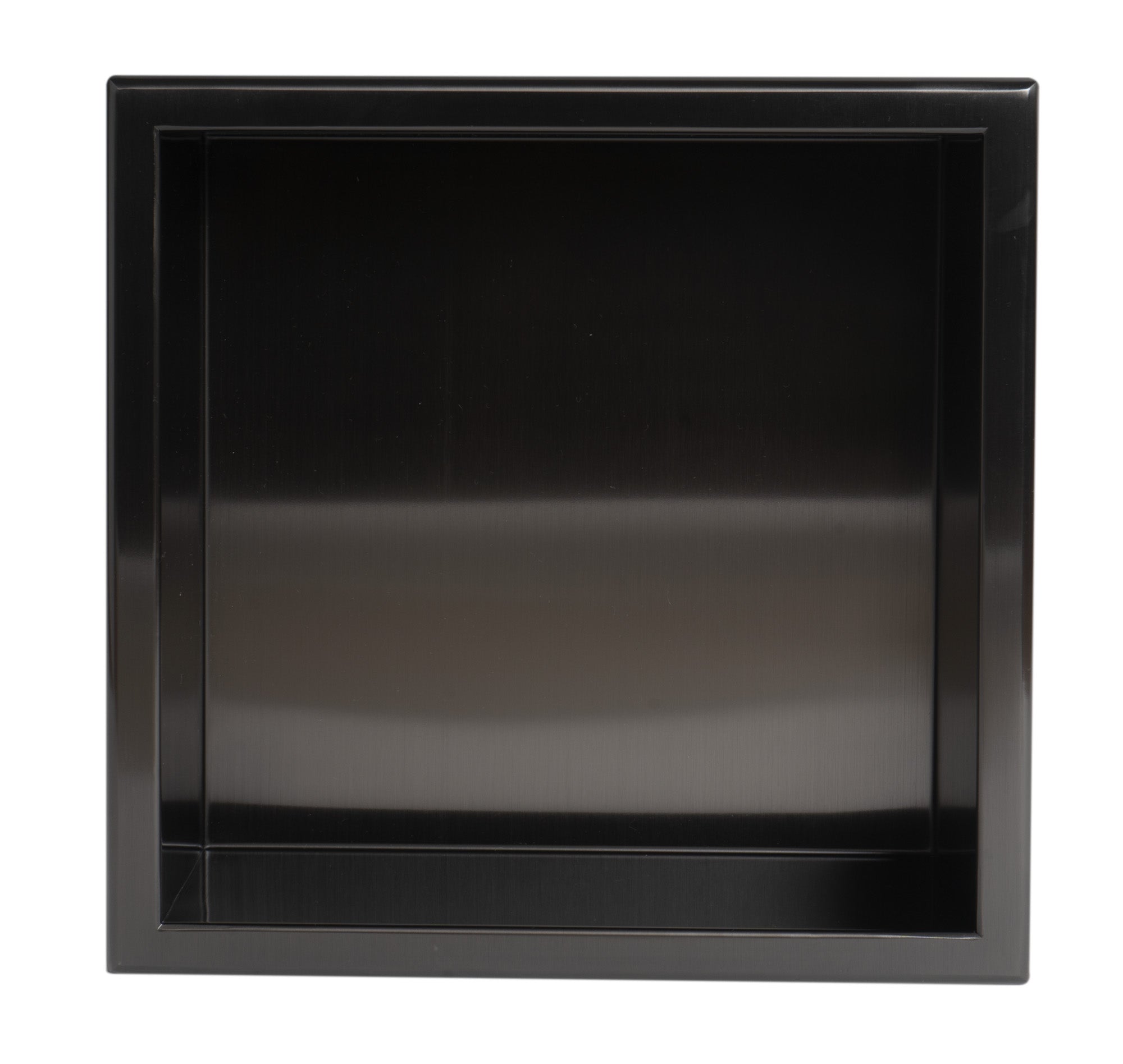 ALFI ABNP1212-BB 12" x 12" Brushed Black PVD Stainless Steel Square Single Shelf Shower Niche