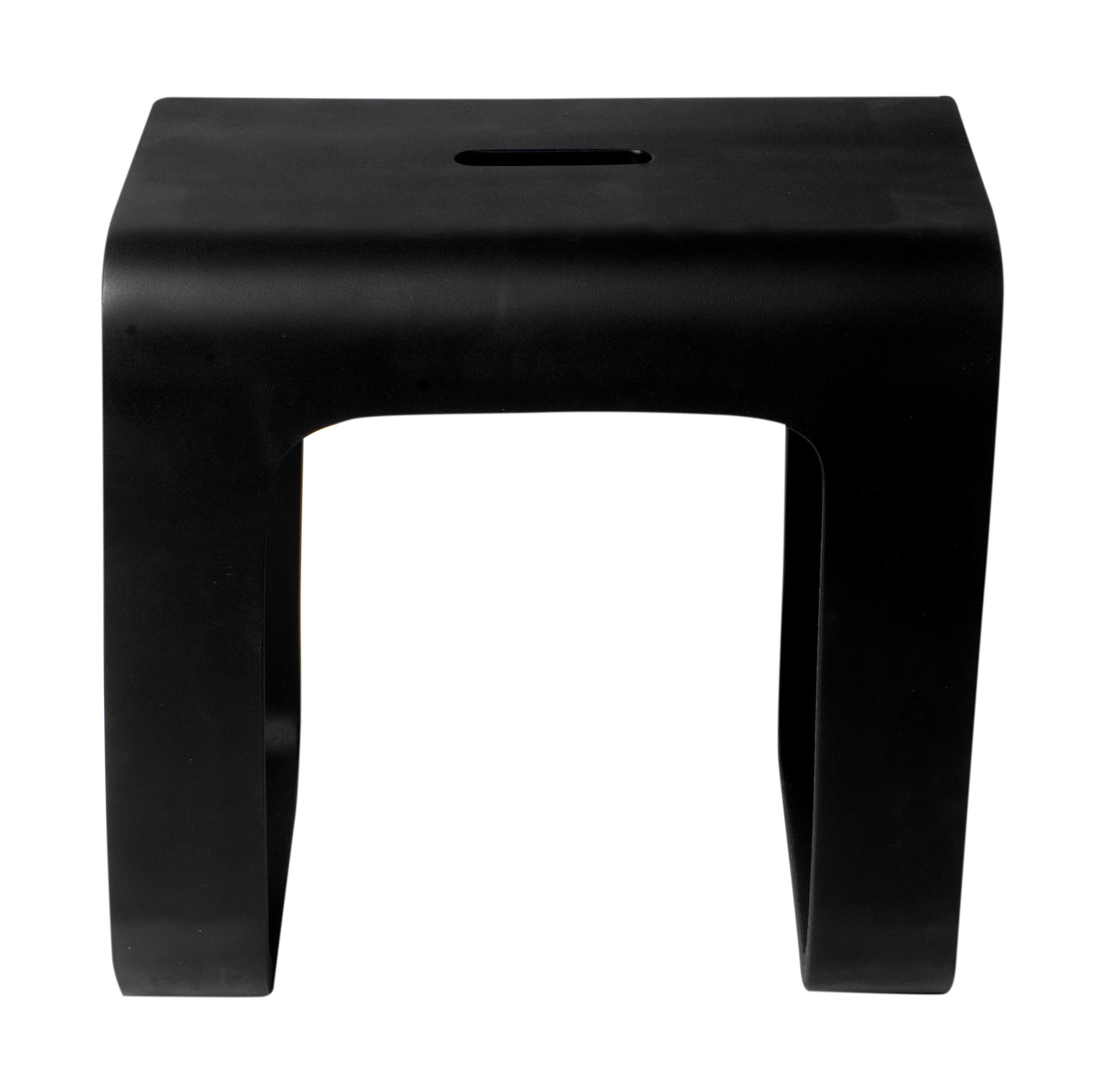 ALFI ABST99BM Black Matte Solid Surface Resin Bathroom / Shower Stool