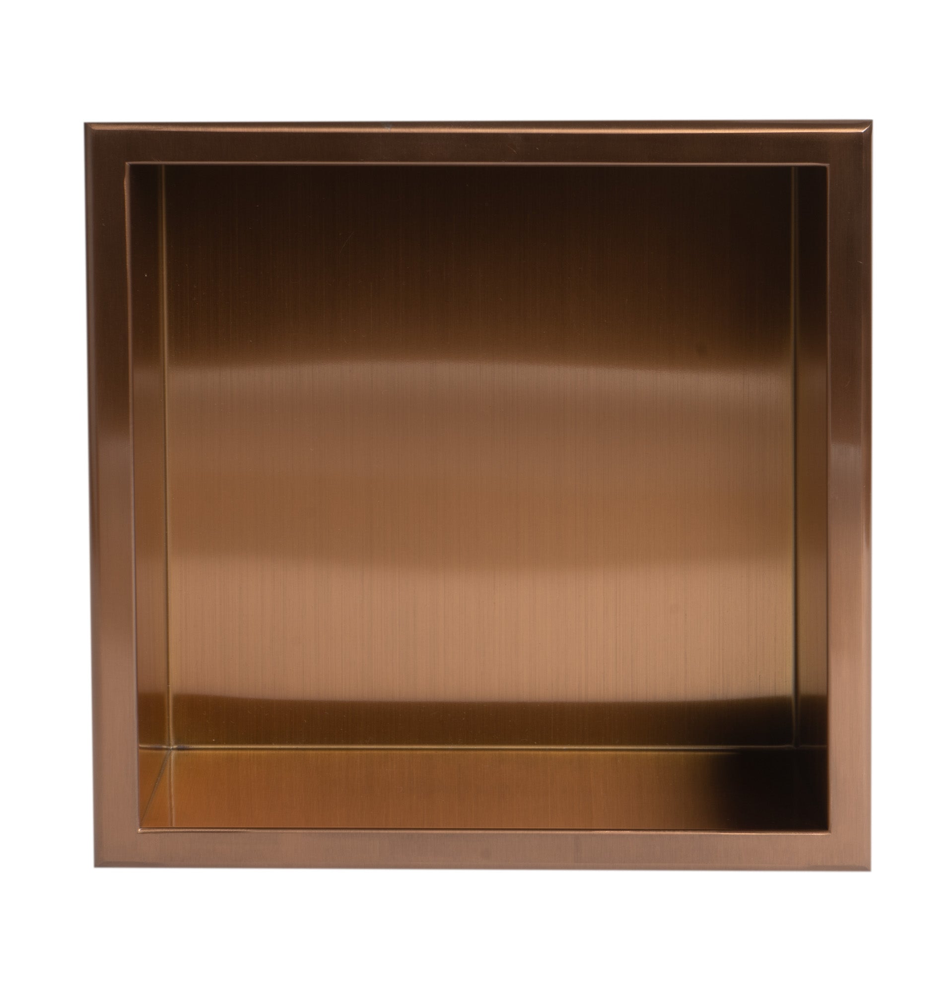 ALFI ABNP1212-BC 12" x 12" Brushed Copper PVD Stainless Steel Square Single Shelf Shower Niche