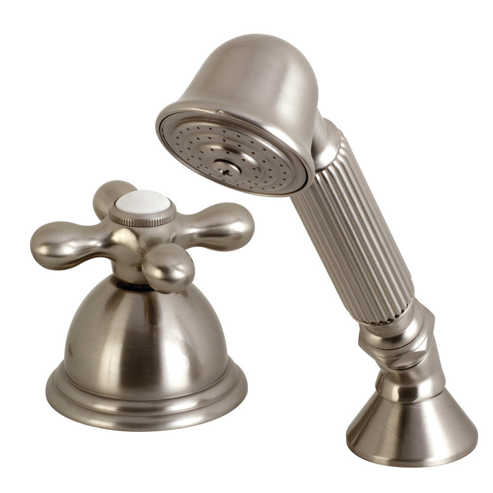 Kingston Brass KSK3358AXTR Deck Mount Hand Shower with Diverter for Roman Tub Faucet, Brushed Nickel