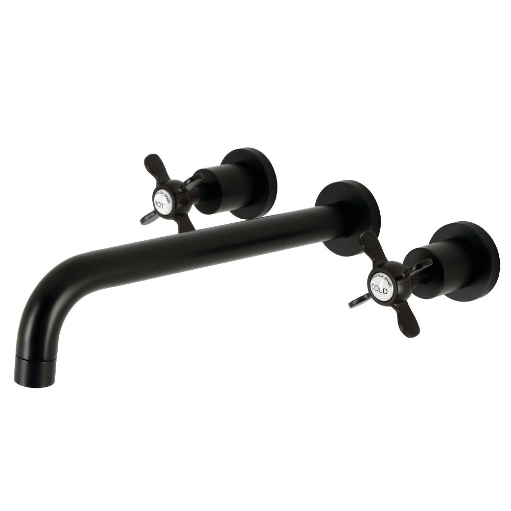 Kingston Brass KS8050BEX Essex Two-Handle Wall Mount Roman Tub Faucet, Matte Black
