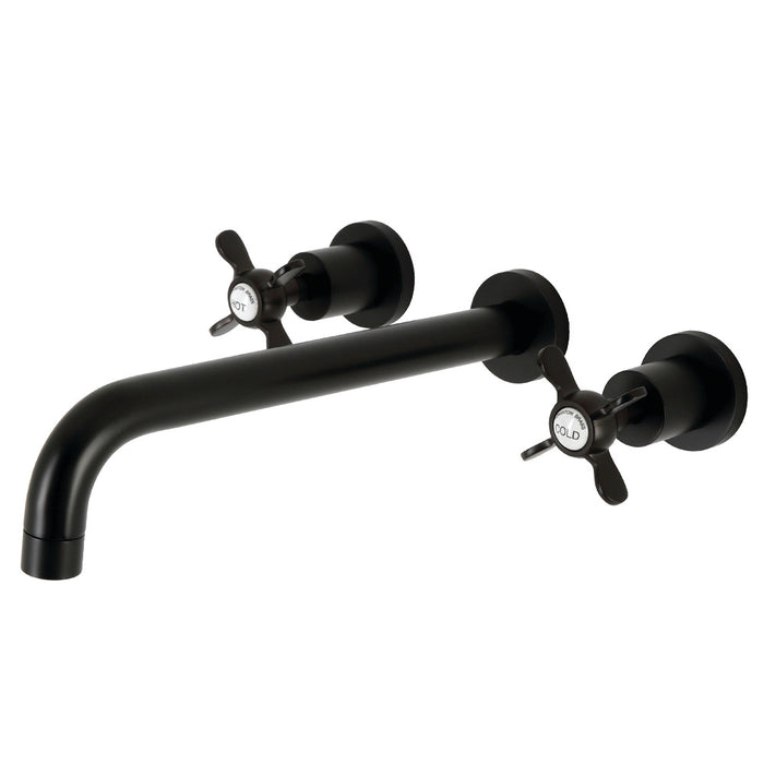 Kingston Brass KS8050BEX Essex Two-Handle Wall Mount Roman Tub Faucet, Matte Black