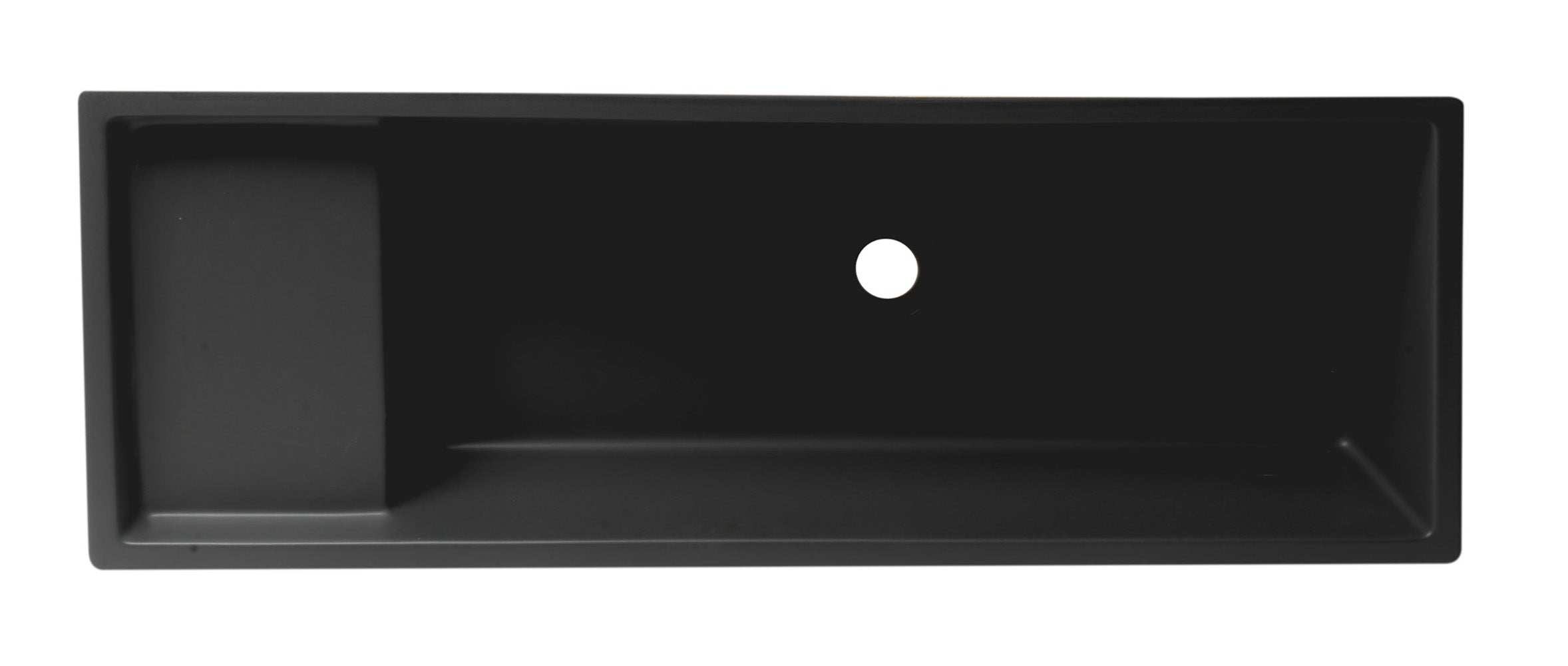 ALFI AB39TRBM 39" Black Matte Above Mount Fireclay Bathroom Trough Sink