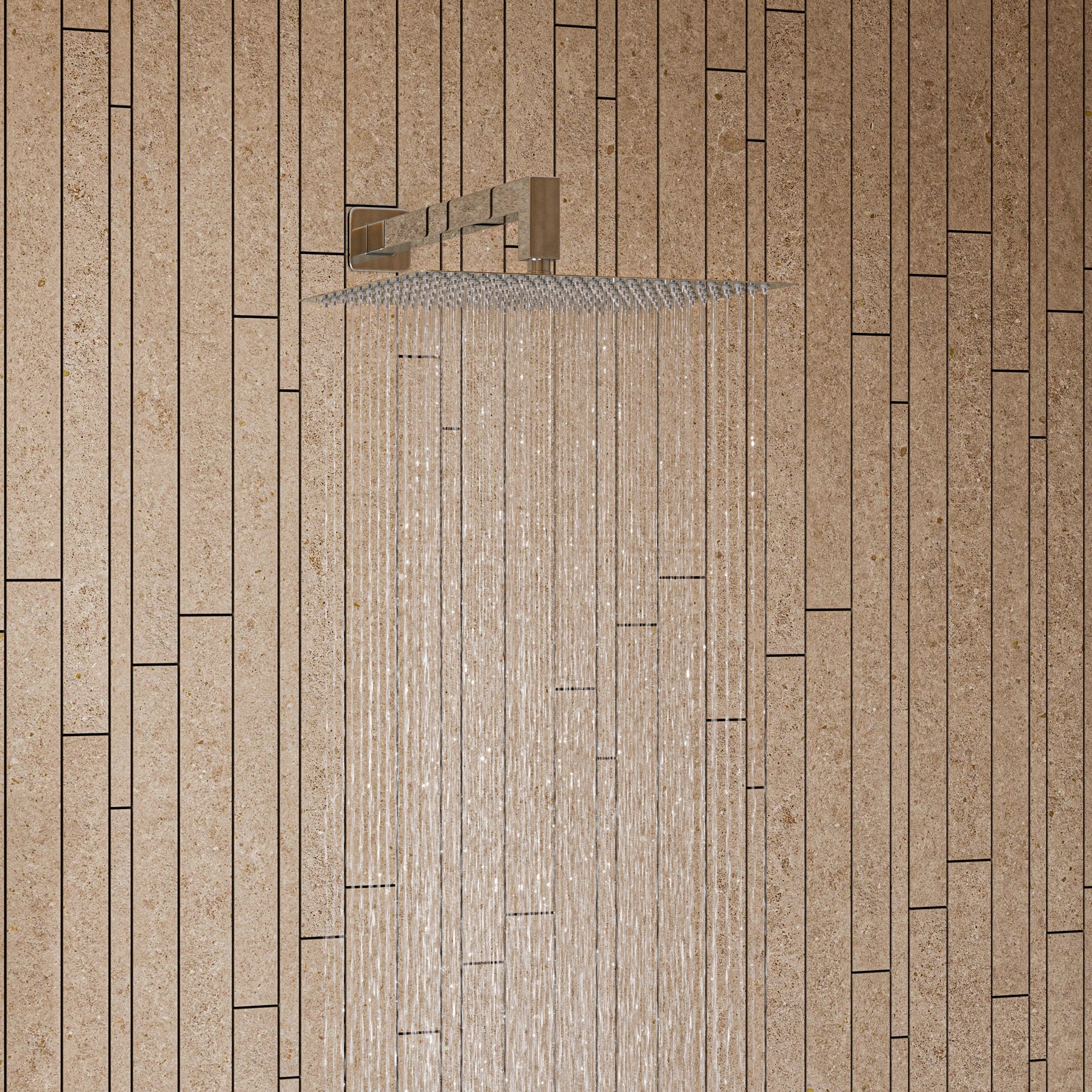 ALFI RAIN12S-PSS Solid Polished Stainless Steel 12" Square Ultra Thin Rain Shower Head
