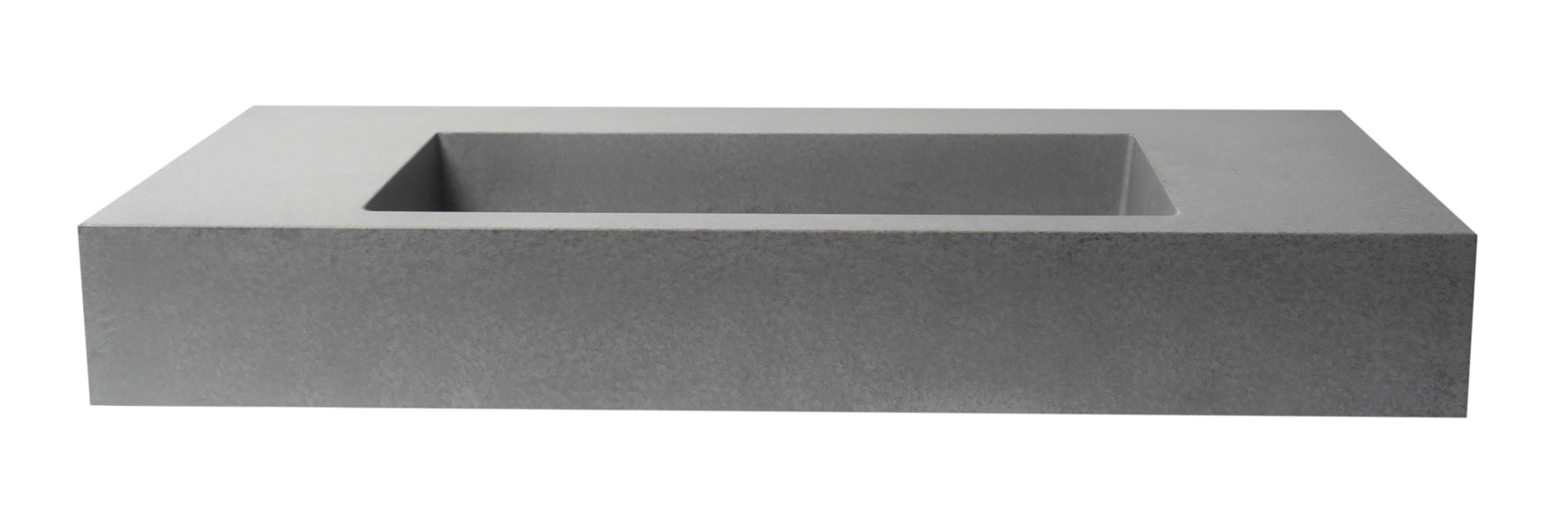 ALFI ABCO40R 40" Solid Concrete Rectangular Countertop Sink