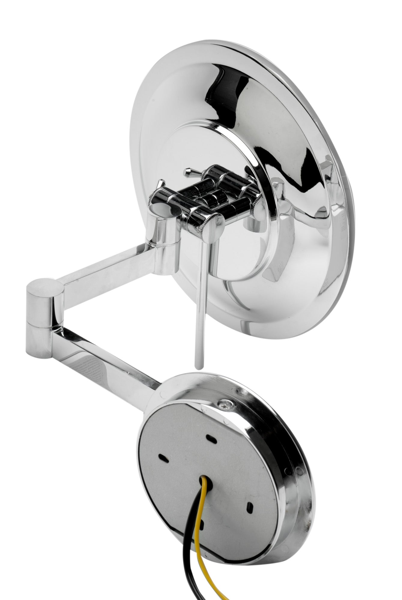 ALFI ABM9WLED-PC Polished Chrome Wall Mount Round 9" 5x Magnifying Cosmetic Mirror with Light