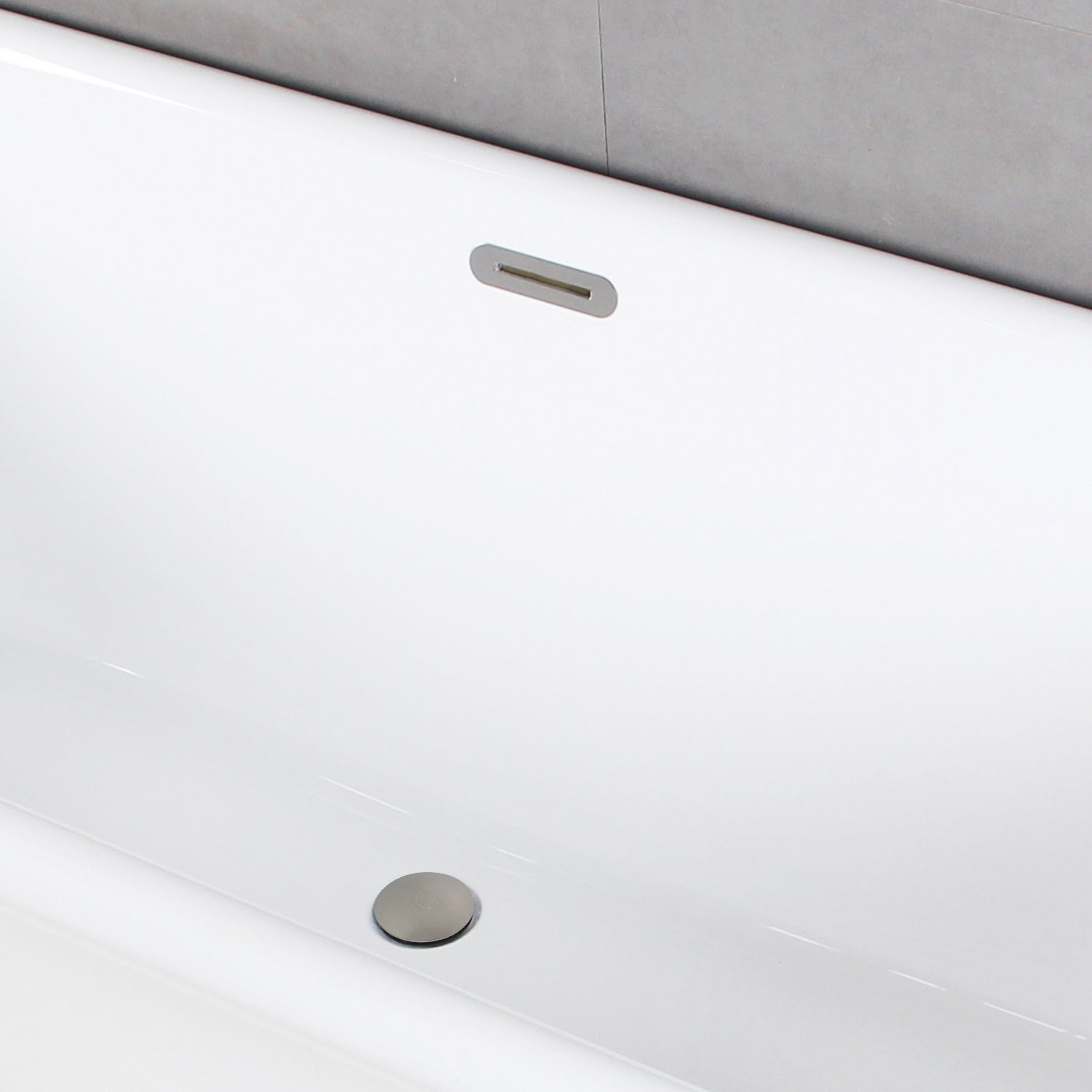 Kingston Brass VTDE663124C428 66" Acrylic Oval Double Ended Pedestal Tub with Drain (No Faucet Drillings), Glossy White/Brushed Nickel