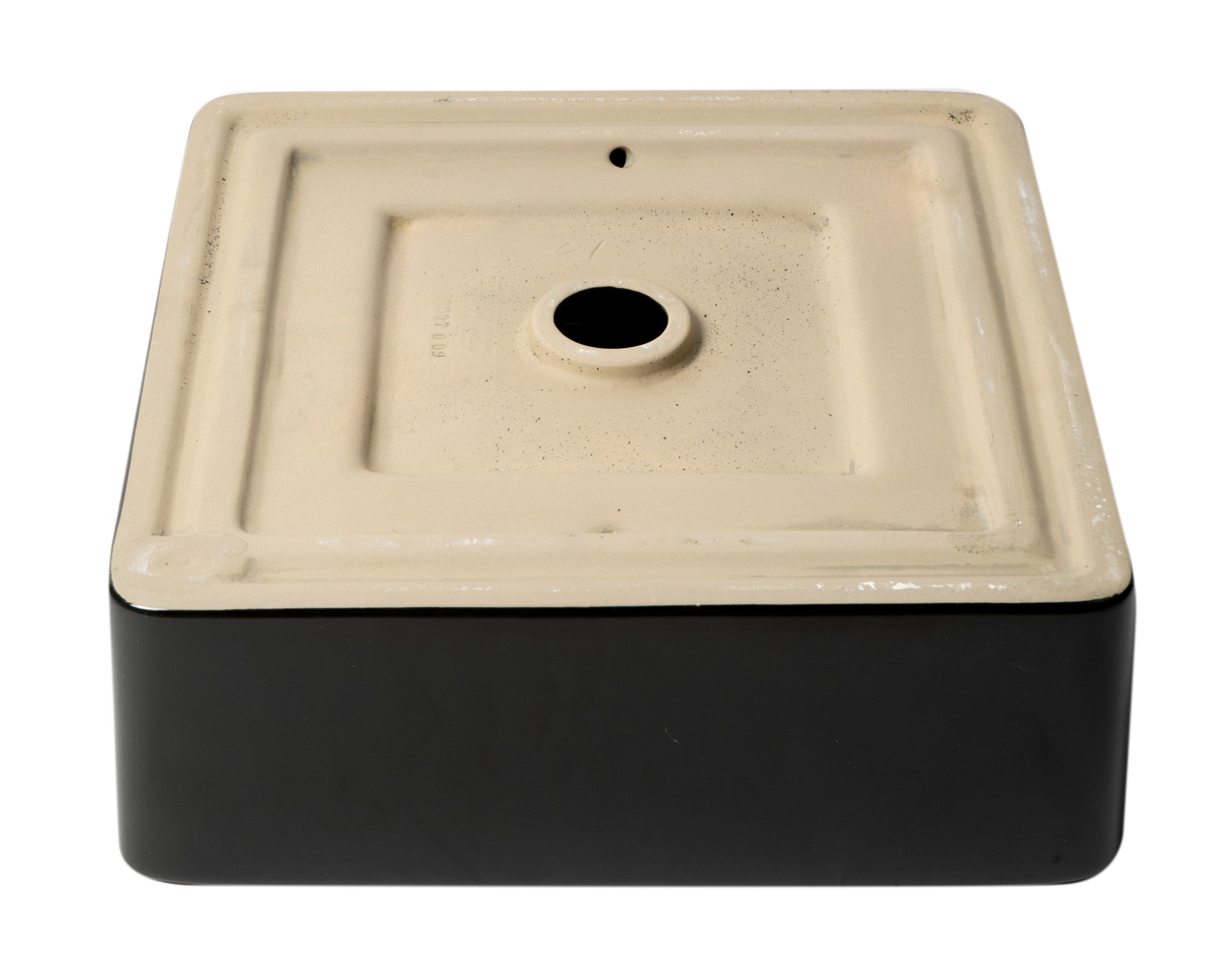 ALFI ABC903-BM Black Matte 16" Modern Square Above Mount Ceramic Sink