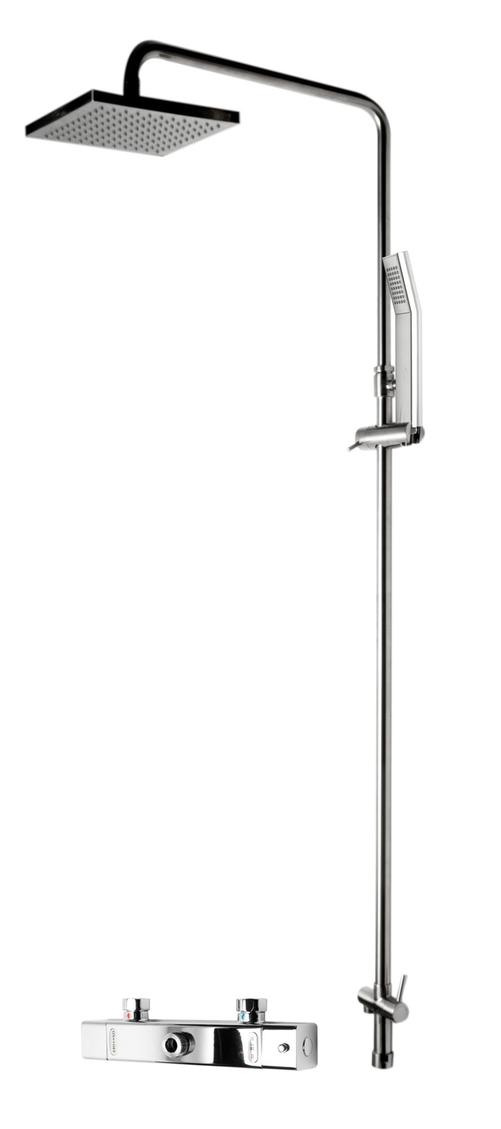 ALFI AB2862-PC Polished Chrome Square Style Thermostatic Exposed Shower Set