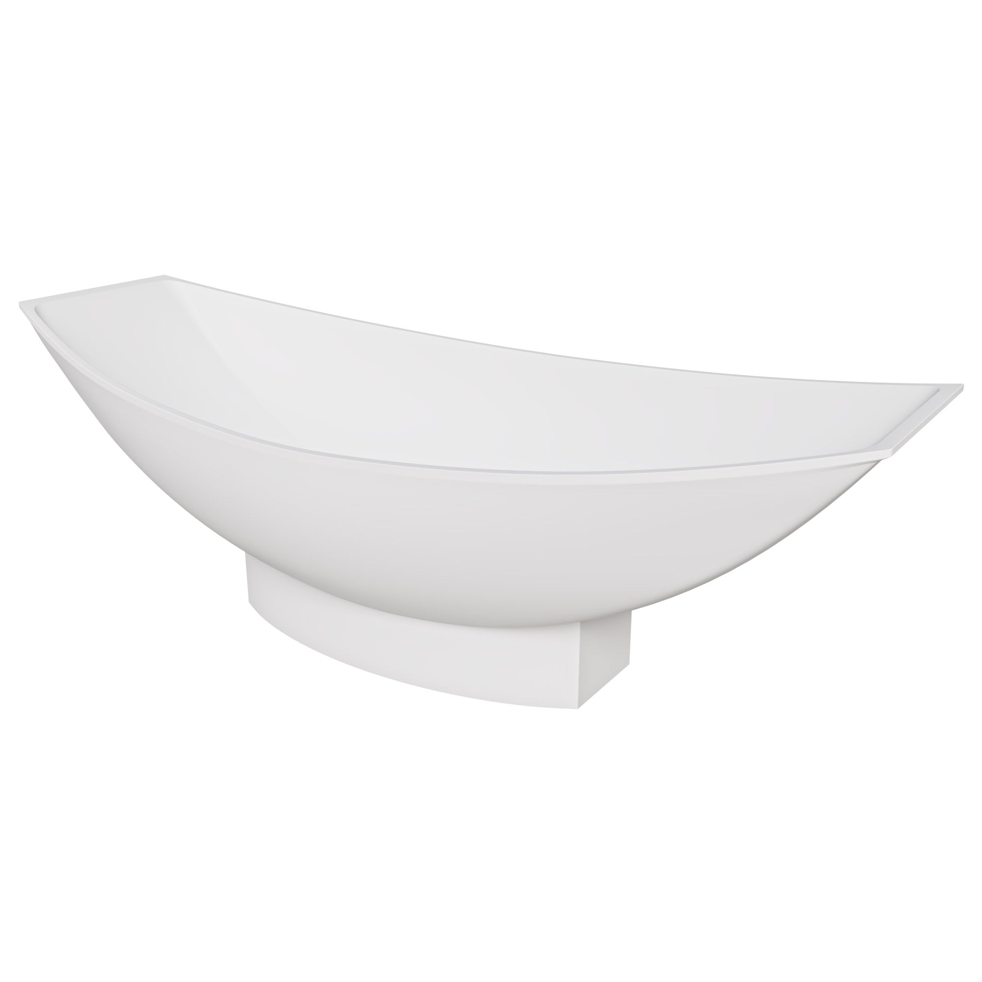 ALFI AB9991 White Matte 71" Solid Surface Resin Free Standing Hammock Style Bathtub