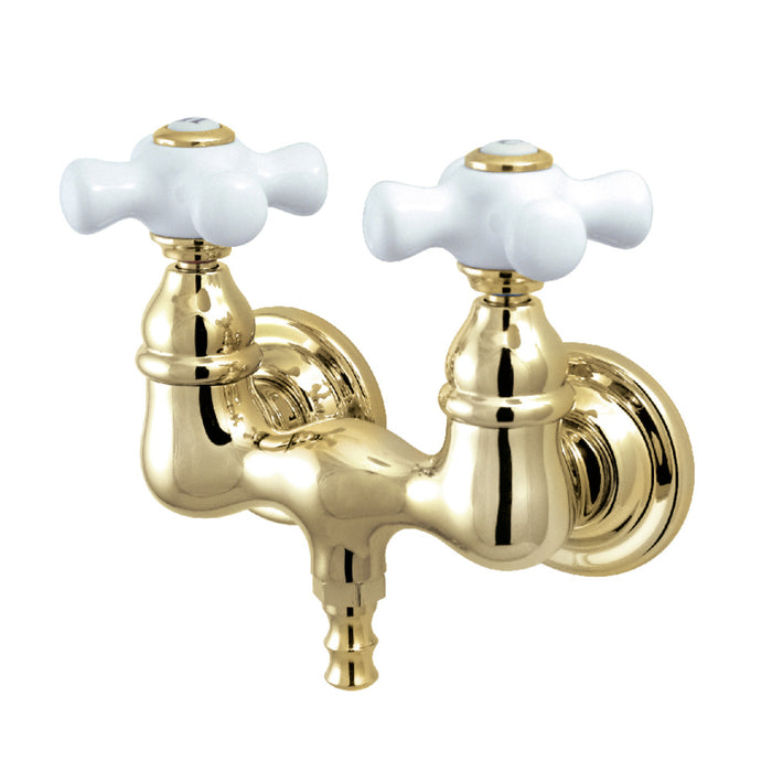 Kingston Brass CC39T2 Vintage 3-3/8-Inch Wall Mount Tub Faucet, Polished Brass