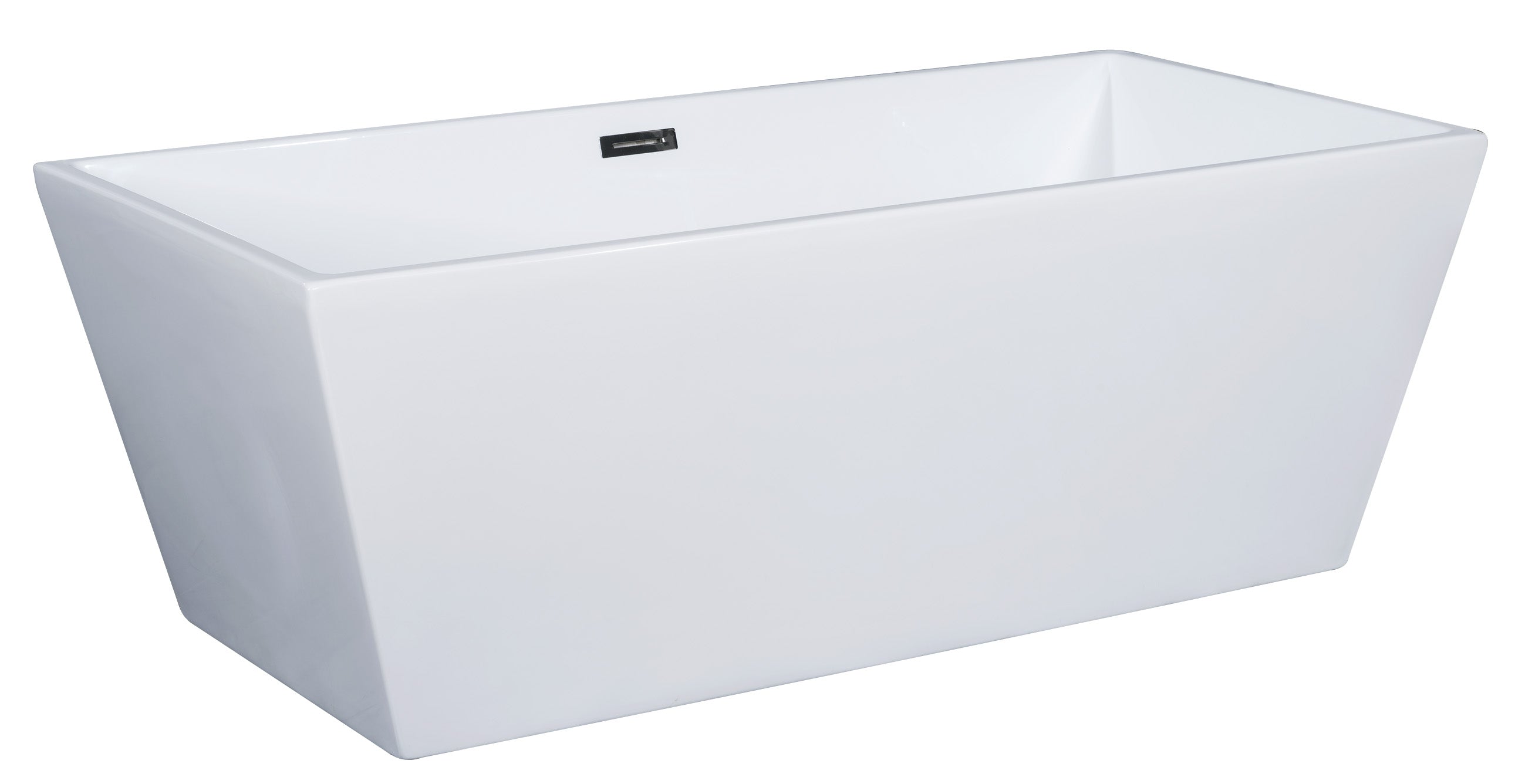 ALFI AB8832 67 inch White Rectangular Acrylic Free Standing Soaking Bathtub