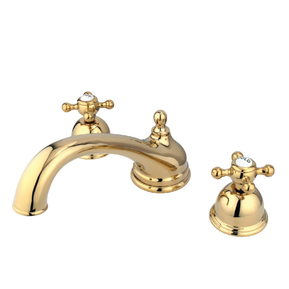 Kingston Brass KS3352BX Vintage Two-Handle Deck Mount Roman Tub Faucet, Polished Brass