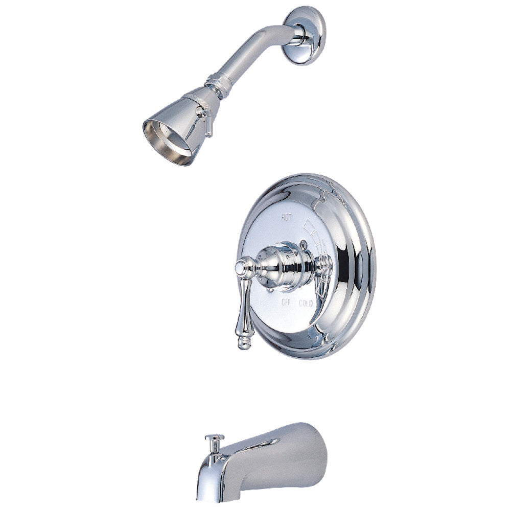 Kingston Brass KB3631AL Restoration Single-Handle Pressure Balanced Tub and Shower Faucet, Polished Chrome
