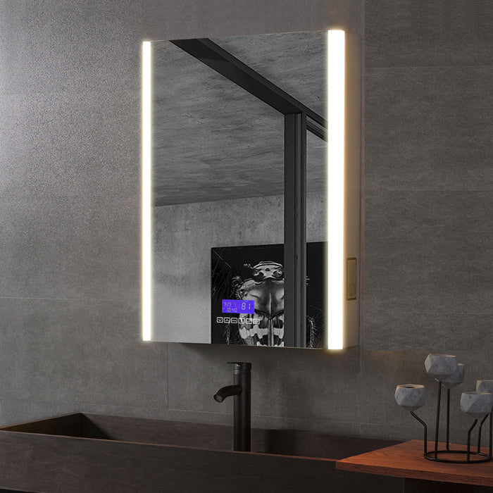 ALFI ABMC2432BT 24" x 32" Single Door LED Light Bluetooth Medicine Cabinet