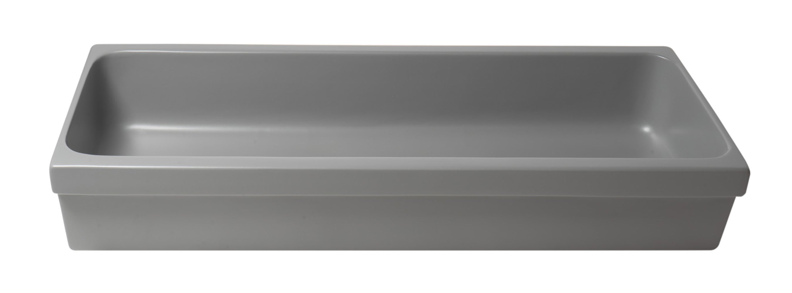 ALFI AB48TRGM 48" Grey Matte Above Mount Fireclay Bathroom Trough Sink