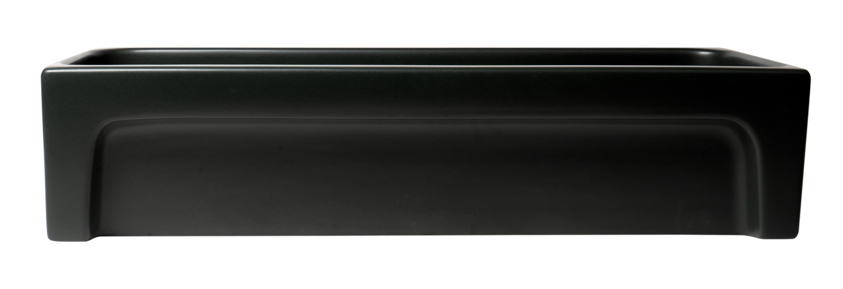 ALFI AB36TRBM 36" Black Matte Above Mount Fireclay Bathroom Trough Sink