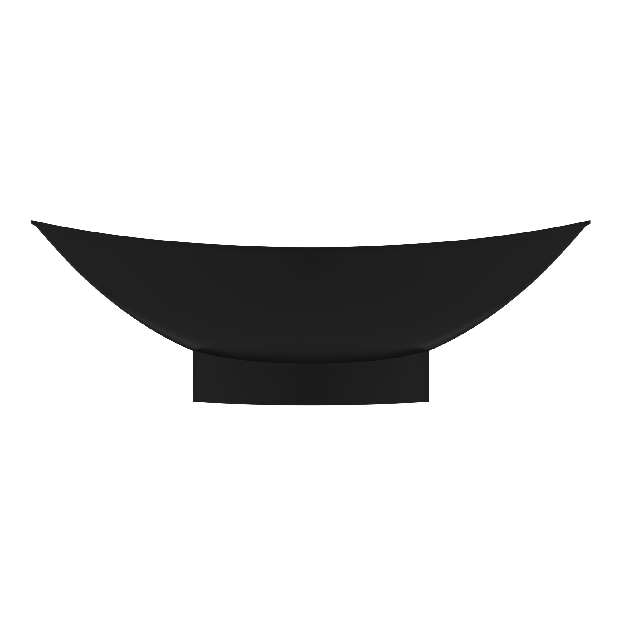 ALFI AB9991BM Black Matte 71" Solid Surface Resin Free Standing Hammock Style Bathtub