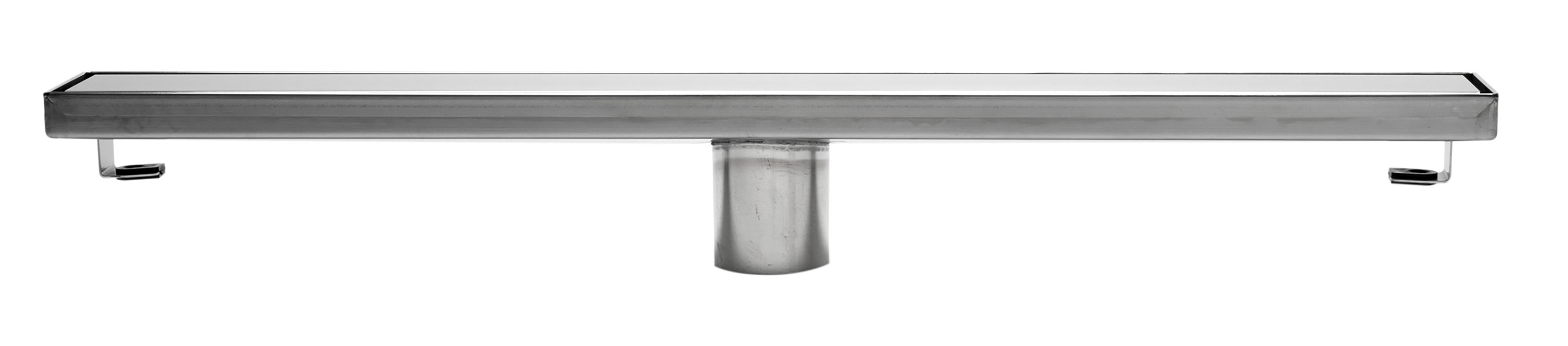 ALFI ABLD24B-PSS 24" Modern Polished Stainless Steel Linear Shower Drain with Solid Cover