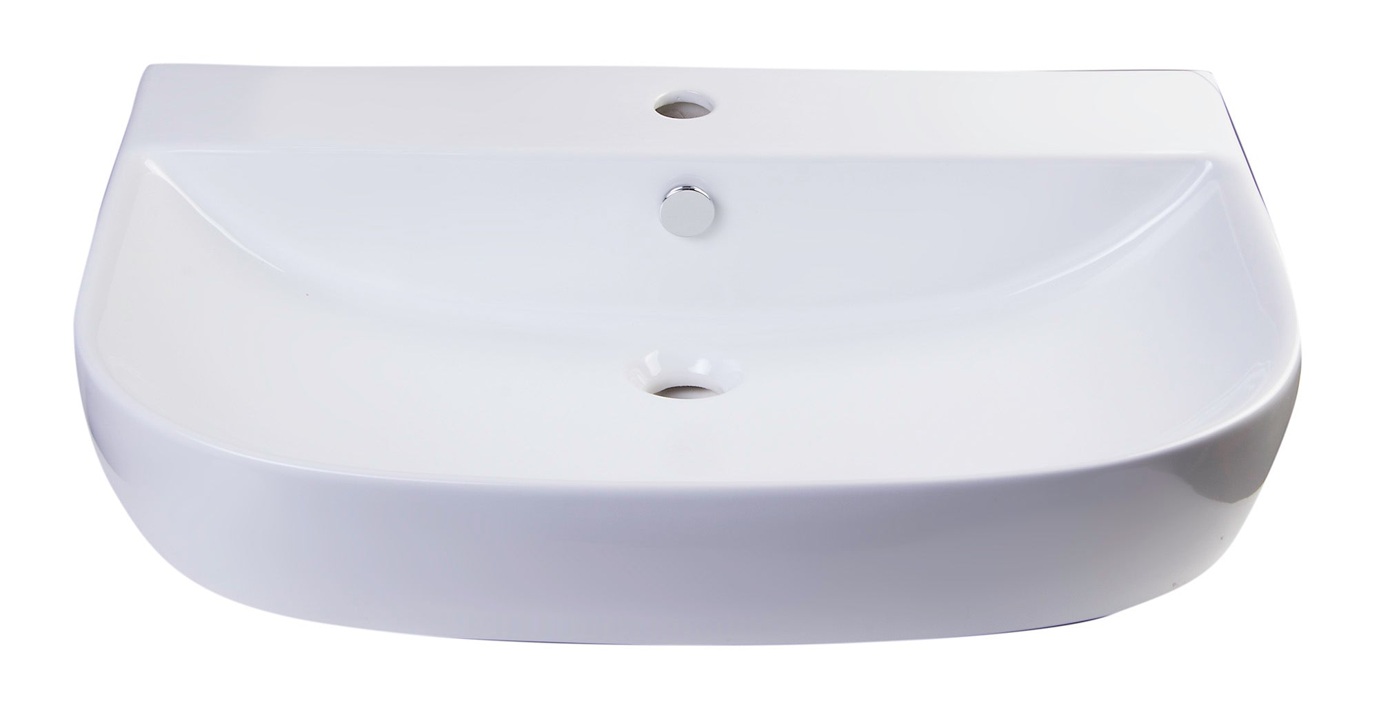 ALFI AB112  28" White D-Bowl Porcelain Wall Mounted Bath Sink