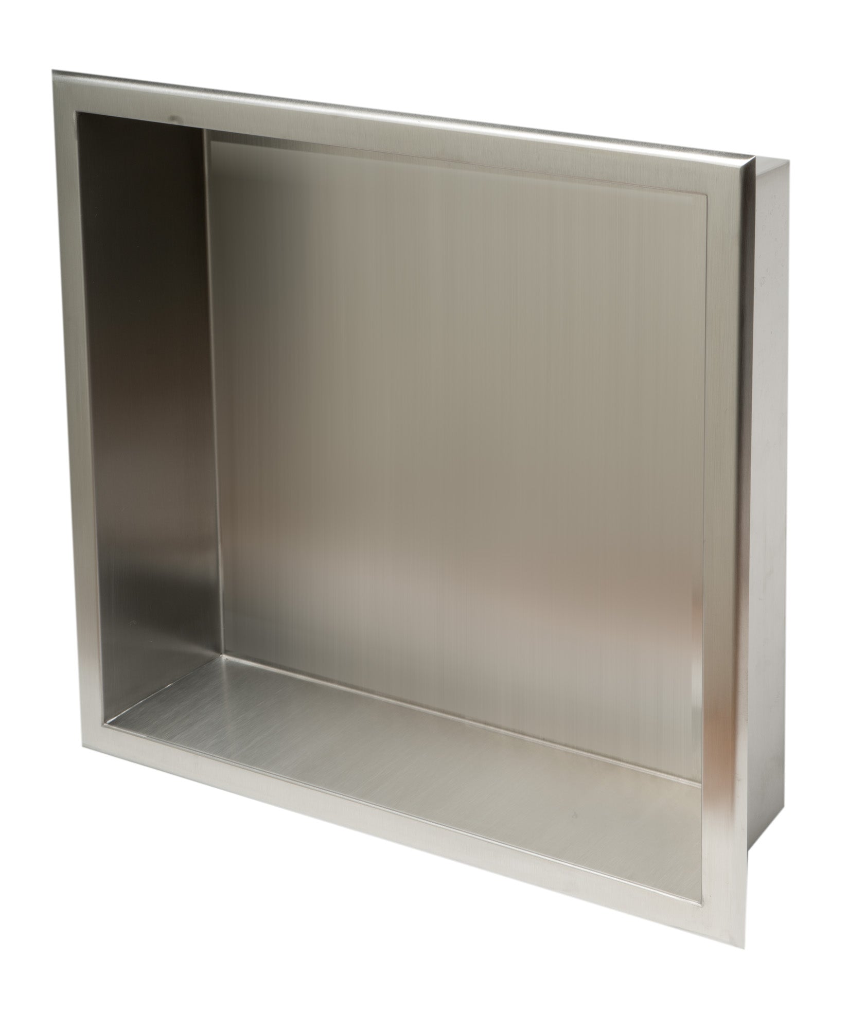 ALFI ABN1616-BSS 16 x 16 Brushed Stainless Steel Square Single Shelf Bath Shower Niche