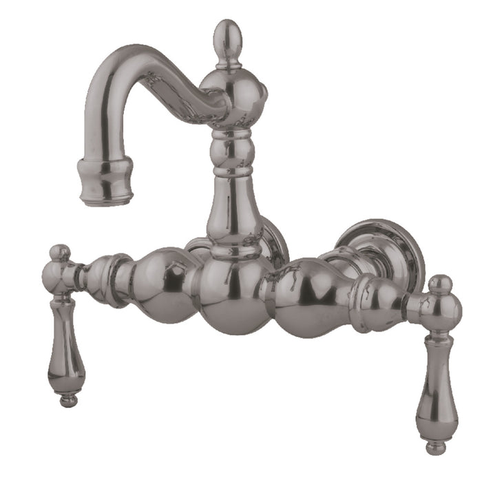Kingston Brass CC1001T8 Vintage 3-3/8-Inch Wall Mount Tub Faucet, Brushed Nickel