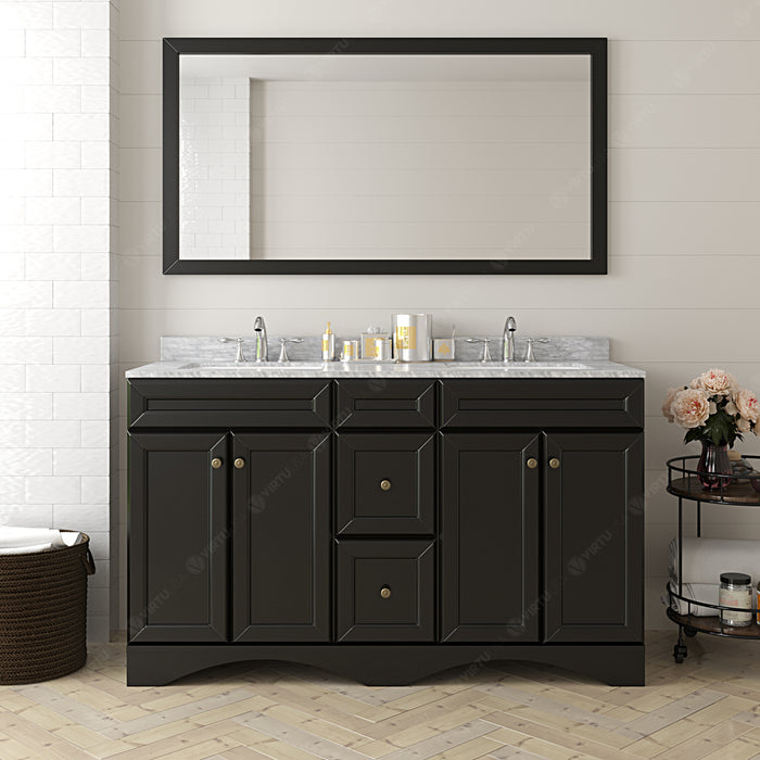 Virtu USA Talisa 60" Double Bath Vanity in Espresso (multiple options)