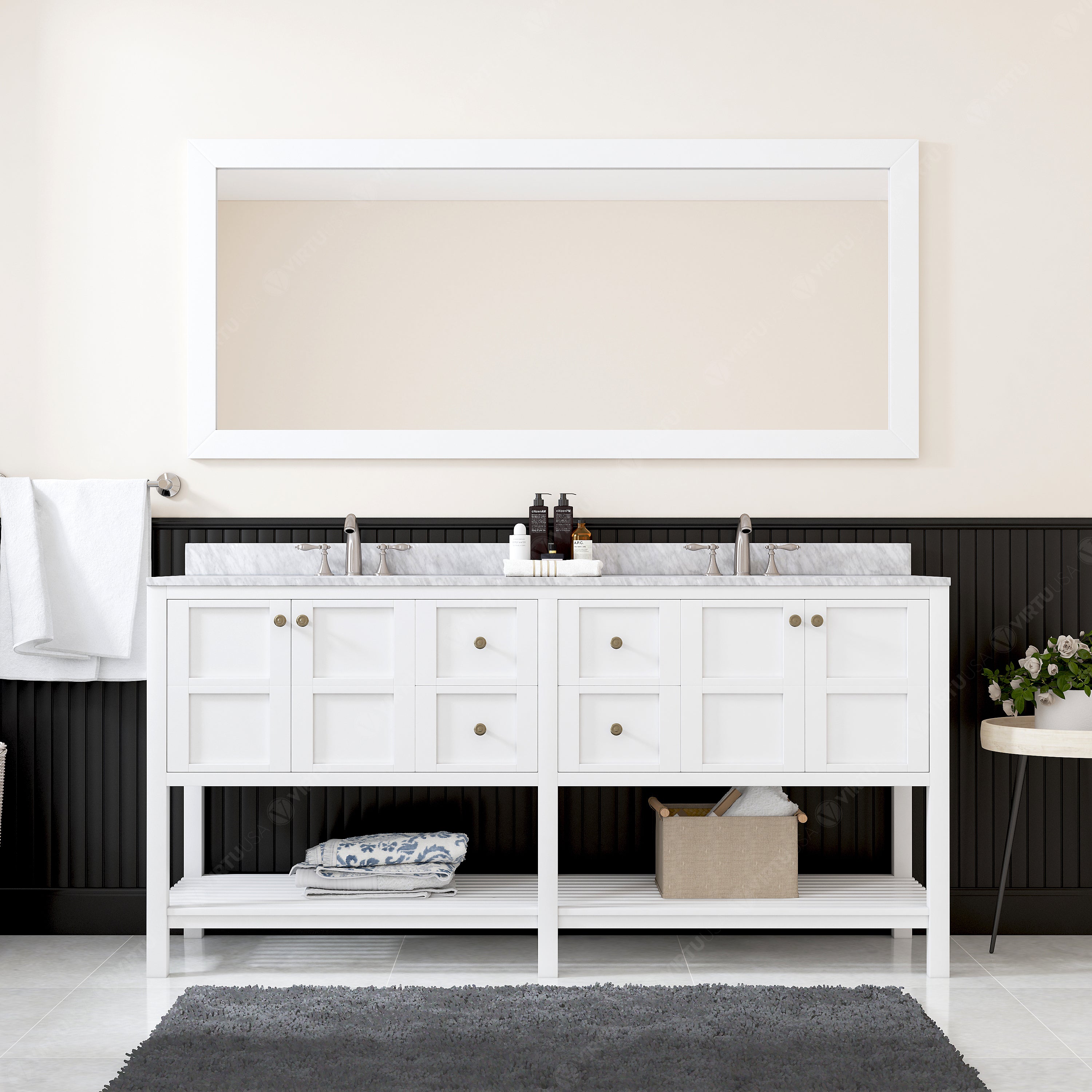 Virtu USA Winterfell 72" Double Bath Vanity (multiple options)