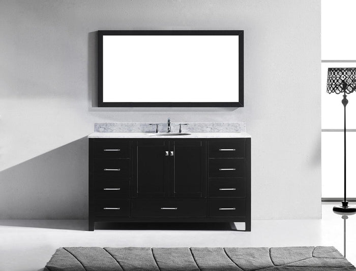 Virtu USA Caroline Avenue 60" Double Bath Vanity in Espresso (multiple options)